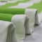 Serviette de plage rayée verte et blanche de luxe grand Microfiber 256g